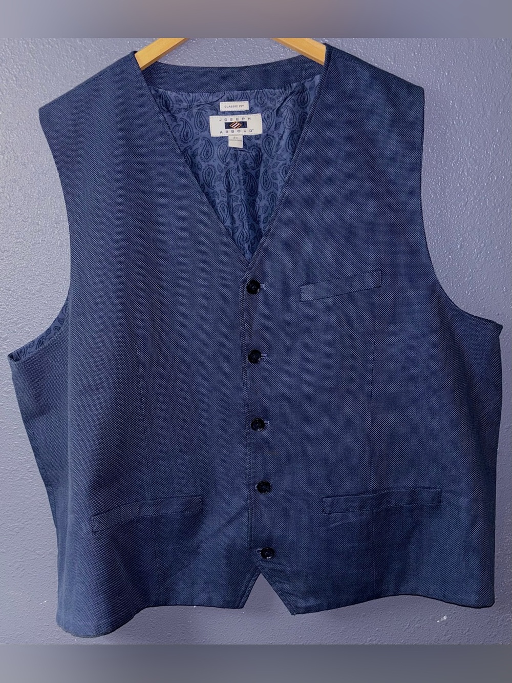 JOSEPH ABBOUD Classic Navy Men's Vest